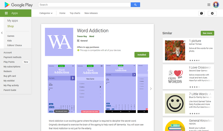Word Addiction