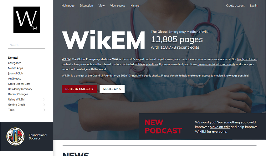 WikEM, The Global Emergency Medicine Wiki